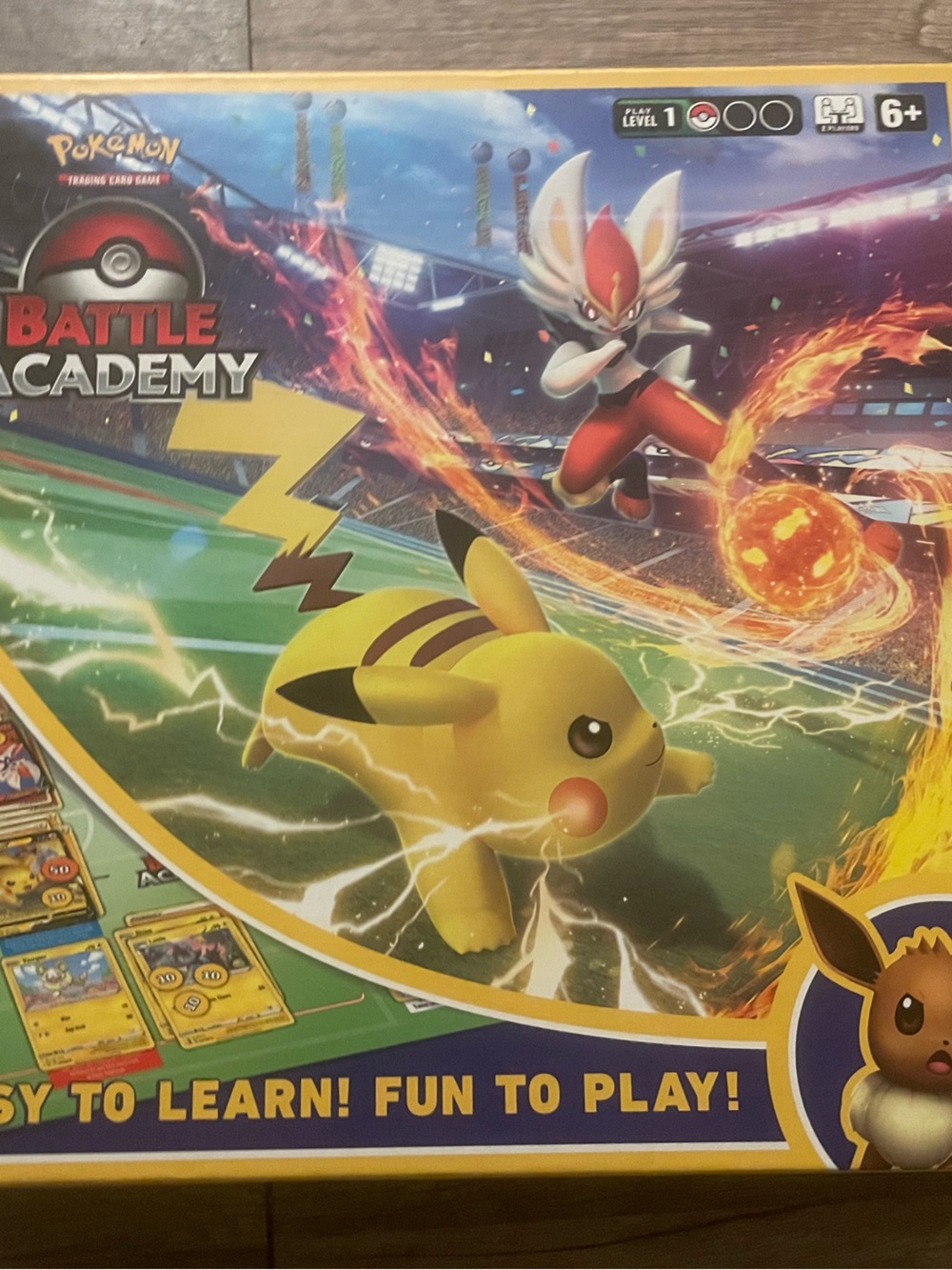 Pokemon Battle Academy Kids Game - Yellow Pikachu with Red Cinderace